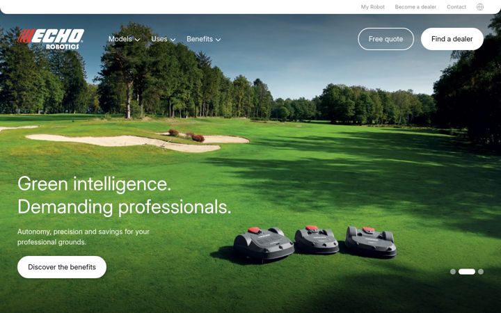 Screenshot van echorobotics.com
