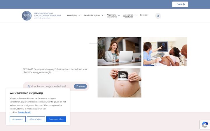 Screenshot ta' echoscopisten.nl