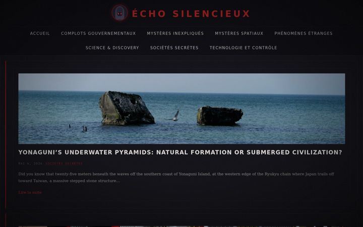 Screenshot of echosilencieux.net