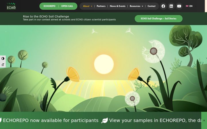 Screenshot of echosoil.eu