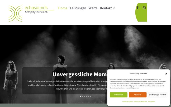 Screenshot of echosounds.de