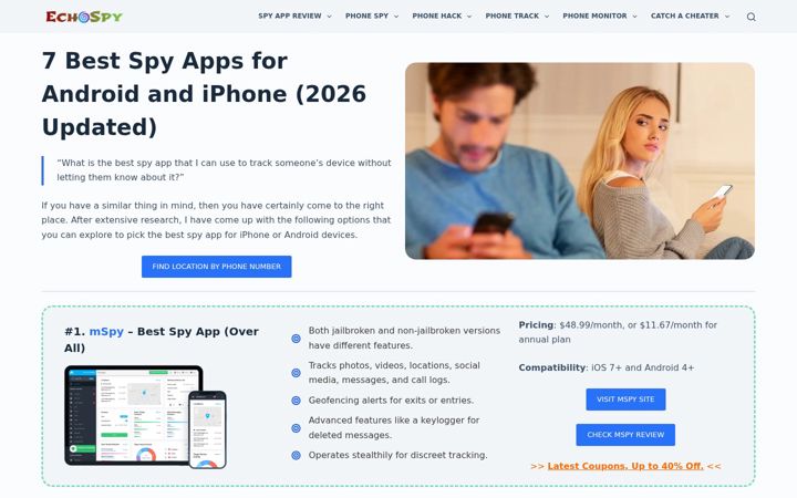 Screenshot of echospy.com
