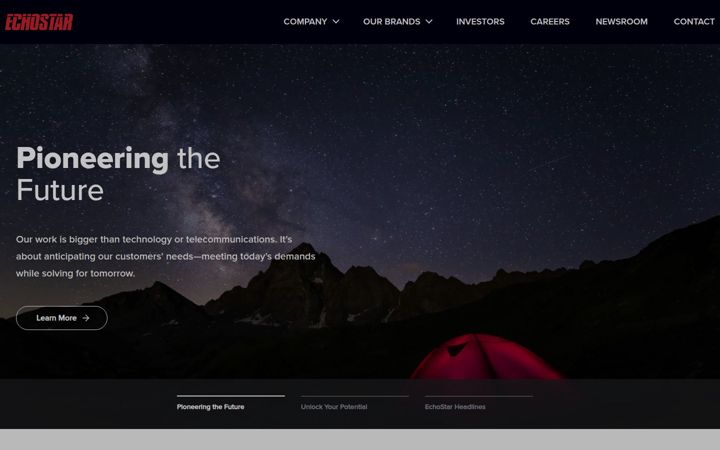 Screenshot του echostar.com
