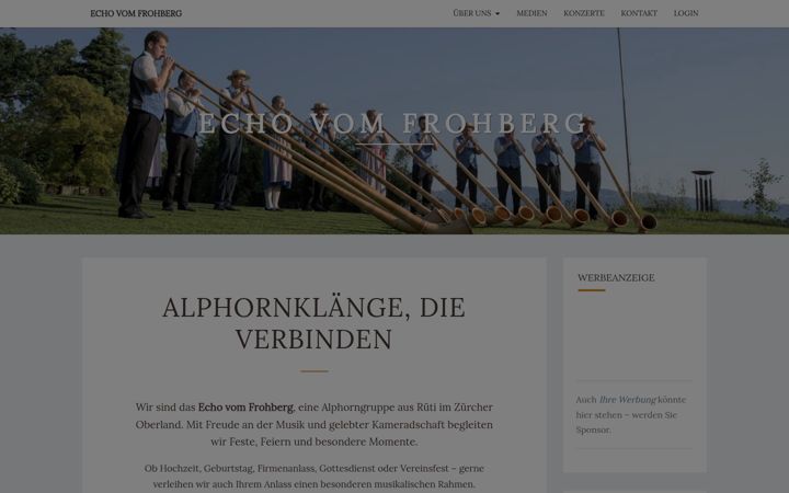 Screenshot of echovomfrohberg.ch
