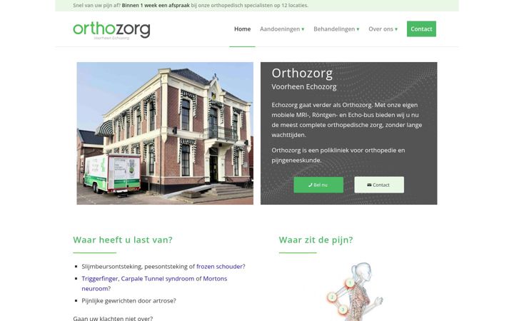 Screenshot of echozorg.nl