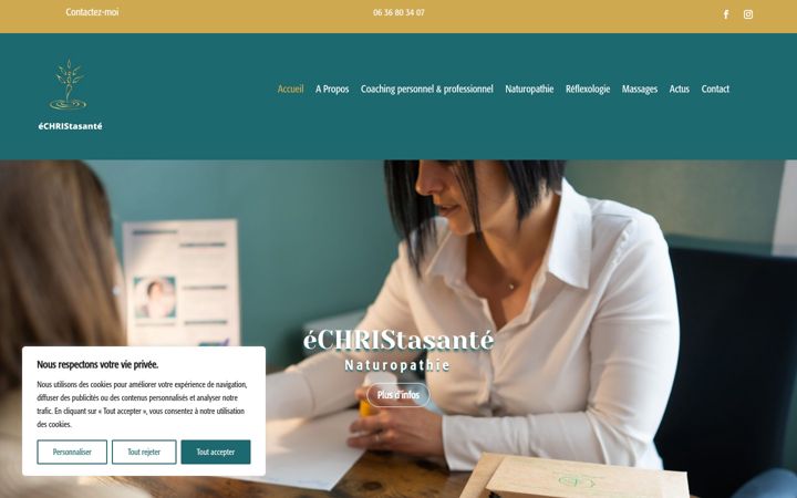 Screenshot of echristasante.fr