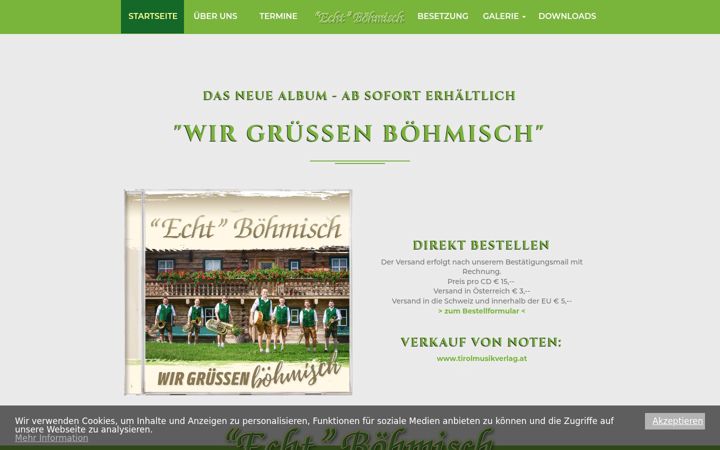 Screenshot of echt-boehmisch.at