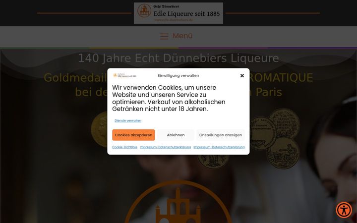 Snimka zaslona za echt-duennebiers.de