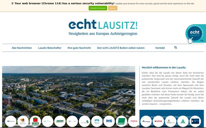 Snimka zaslona za echt-lausitz.de