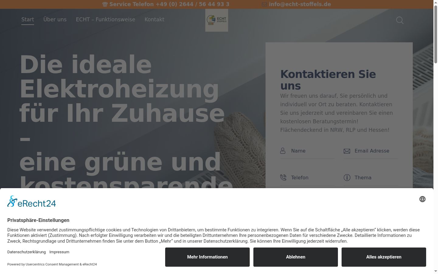 Screenshot van de toestemmingsbanner zoals getoond vóór enige interactie