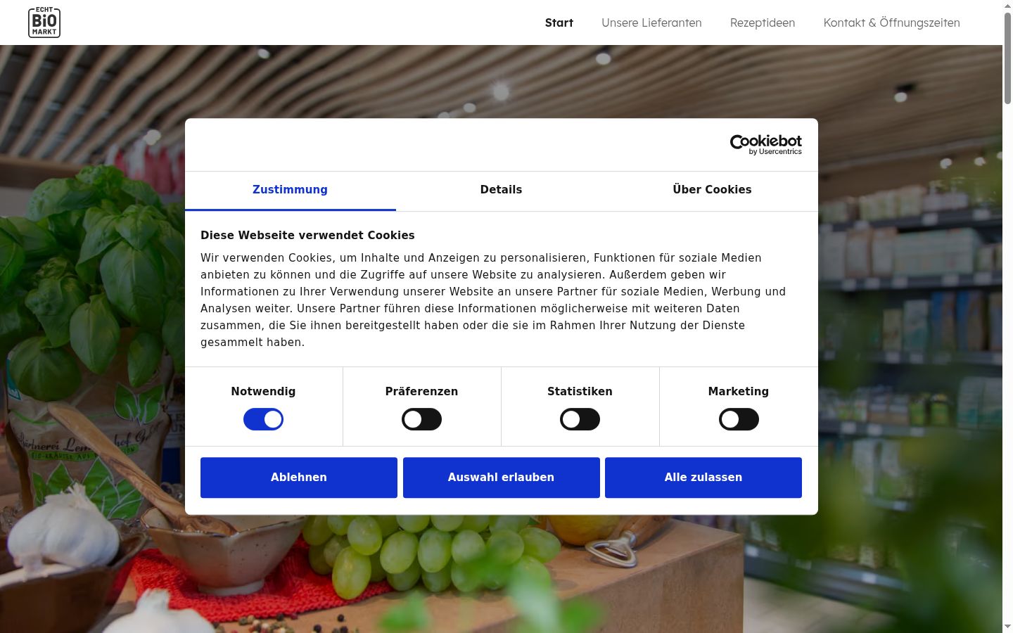 Sutikimo reklamjuostės, rodytos prieš bet kokią sąveiką, ekrano kopija