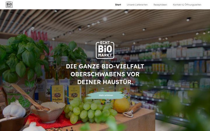 Screenshot of echtbiomarkt.com