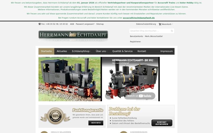 Screenshot of echtdampfwelt.de