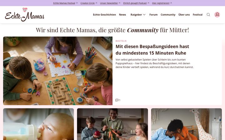 Screenshot of echtemamas.de