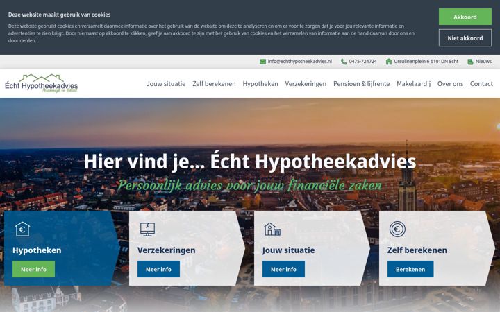 Snímek obrazovky echthypotheekadvies.nl