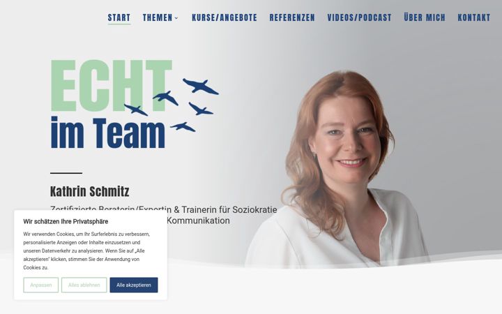 Snimka zaslona za echtimteam.de