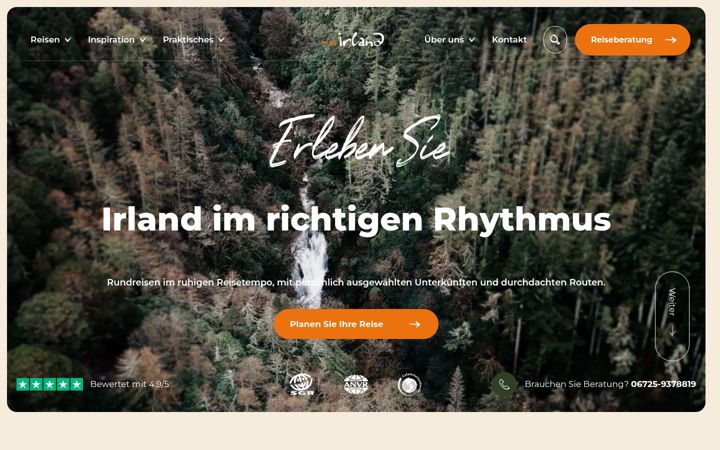Screenshot van echtirland.de