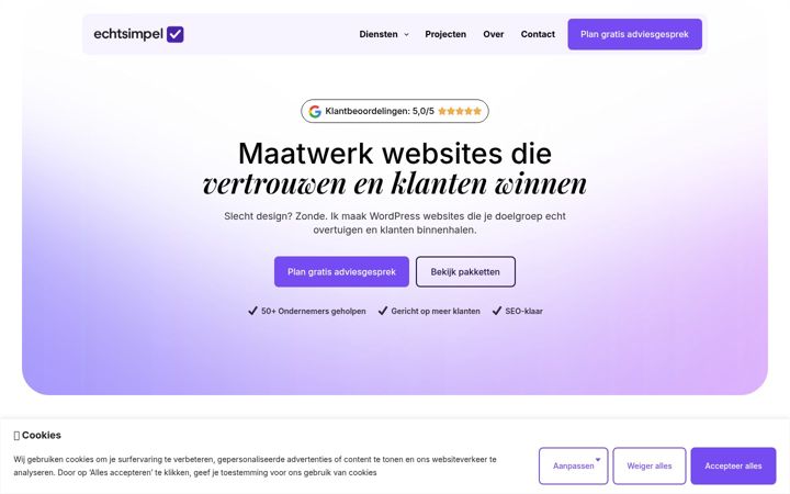 Screenshot of echtsimpel.nl