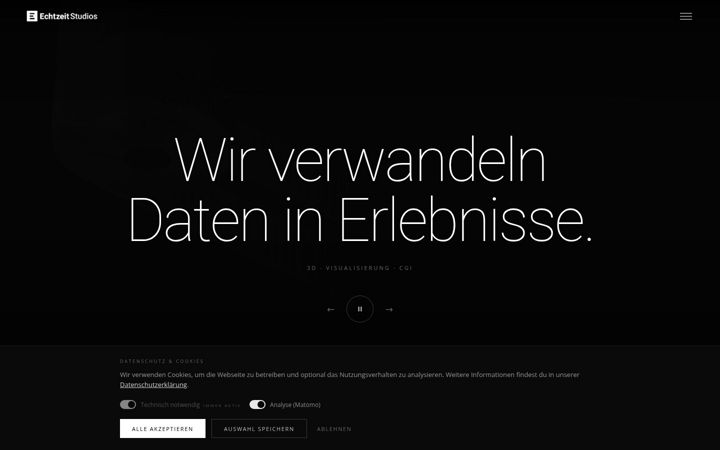 Screenshot of echtzeitstudios.de