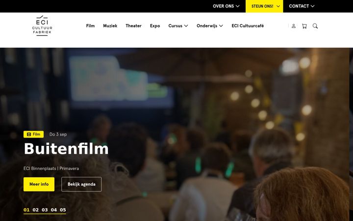 Screenshot of ecicultuurfabriek.nl