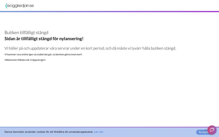 Screenshot of eciggkedjan.com