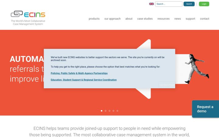 Screenshot of ecins.com