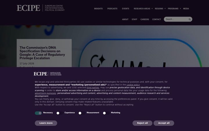 Zrzut ekranu ecipe.org