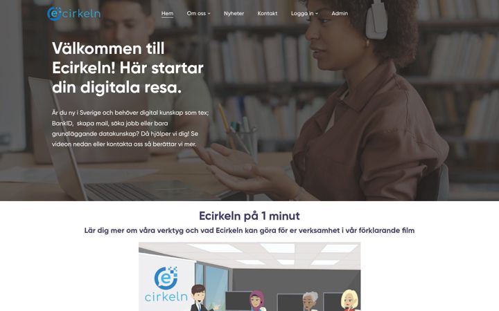 Screenshot von ecirkeln.se
