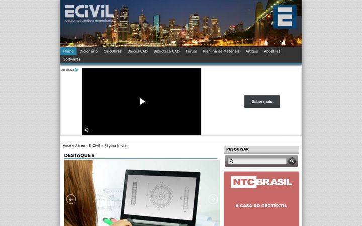 Screenshot of ecivilnet.com