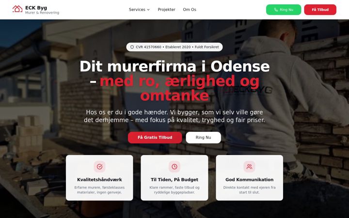 Skærmbillede af eck-byg.dk