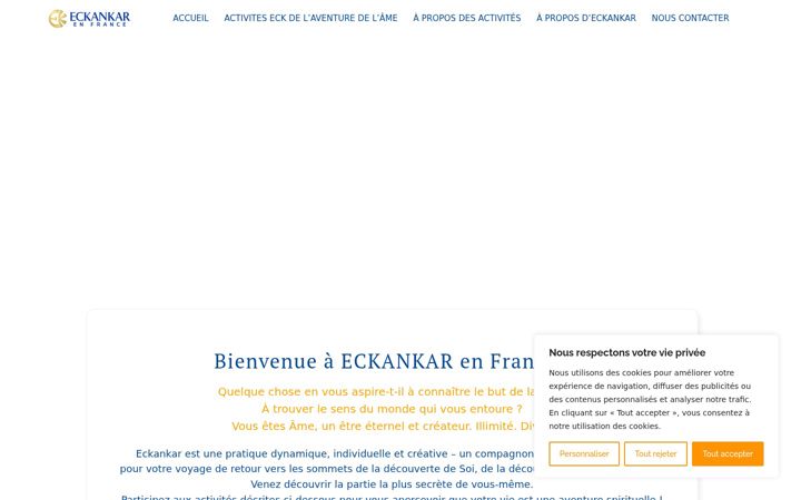 Snímek obrazovky eckankar-france.org