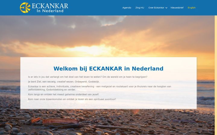Screenshot van eckankar.nl