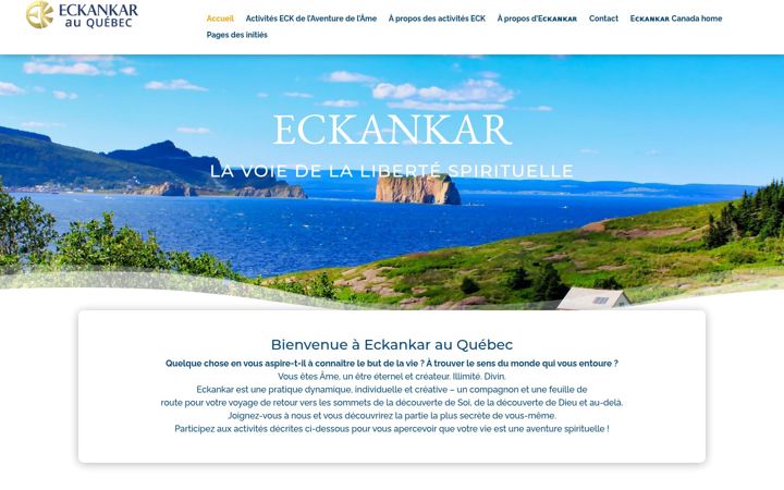Snímek obrazovky eckankarquebec.org