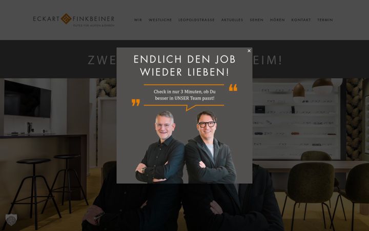Snimka zaslona za eckartfinkbeiner.de