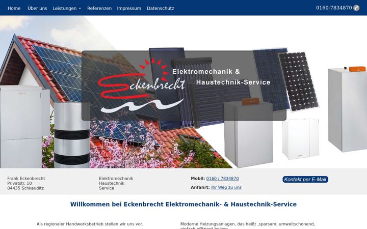 Snimka zaslona za eckenbrecht-haustechnikservice.de