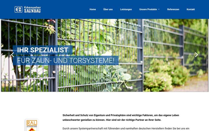 Screenshot of eckenweber-zaunbau.de