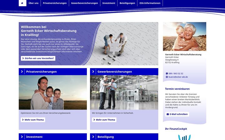 Screenshot of ecker-wirtschaftsberatung.net