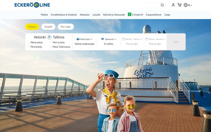 Screenshot of eckeroline.fi