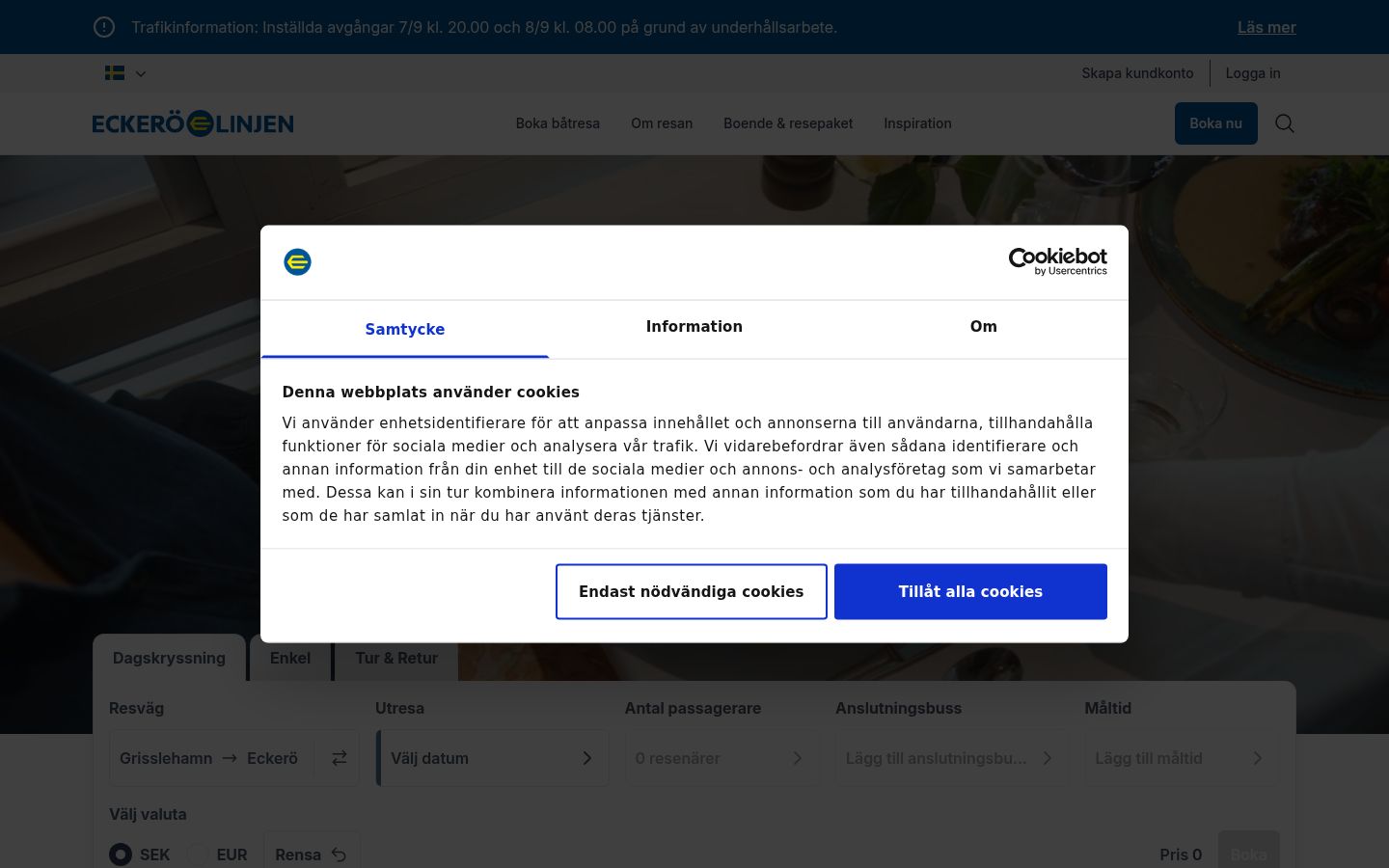 Captură de ecran a bannerului de consimțământ afișat înainte de orice interacțiune