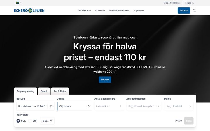 Screenshot von eckerolinjen.se