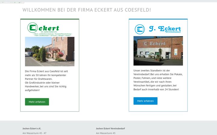 Captură de ecran a eckert-coesfeld.de