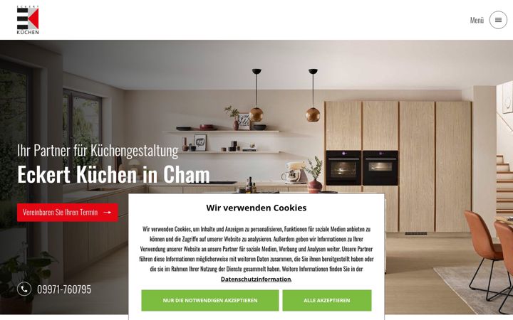 Snimka zaslona za eckert-kuechen.de