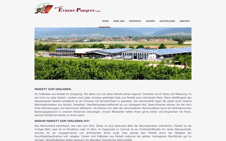 Snimka zaslona za eckert-parquet.de