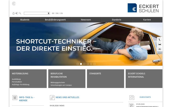 Snimka zaslona za eckert-schulen.de