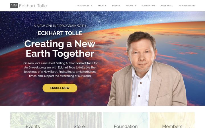 Screenshot of eckharttolle.com