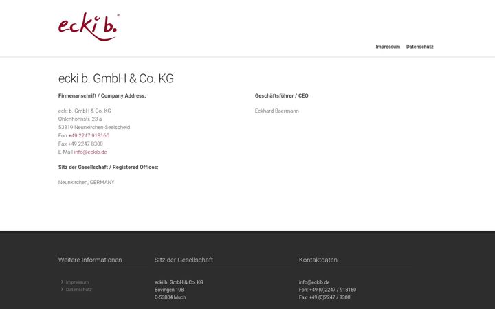 Screenshot of eckib.de
