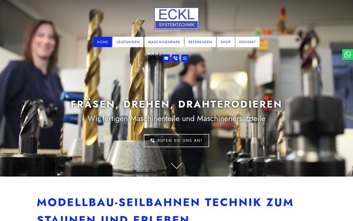 Екранна снимка на eckl-systemtechnik.de
