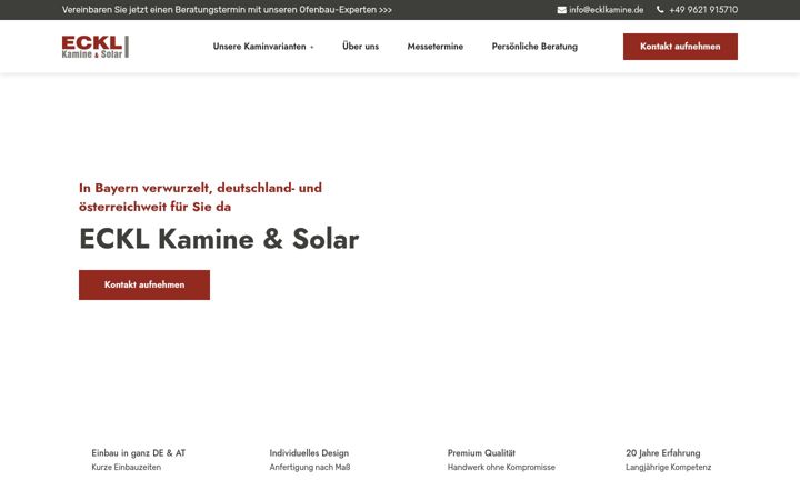 Screenshot of ecklkamine.de