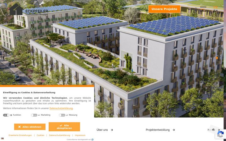 Screenshot of eckpfeiler.de