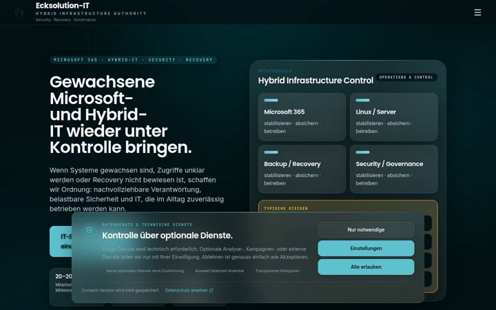 Екранна снимка на ecksolution-it.de